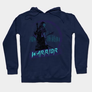 Female Warrior Retrowave Hoodie